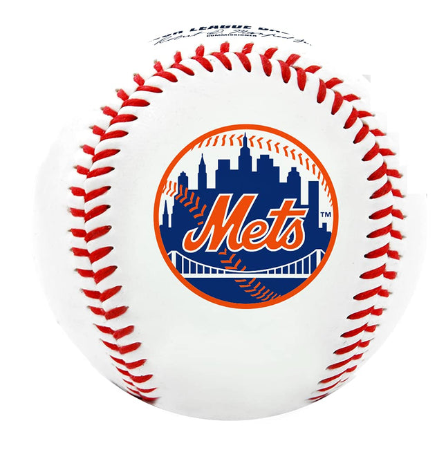 Rawlings MLB New York Mets Team Logo Baseball, Official, White