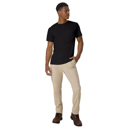 Hanes Men's Workwear Pocket T-Shirt Pack, Camiseta con Absorción de Humedad, Control de Olores, Paquete de 2, Negro, XL