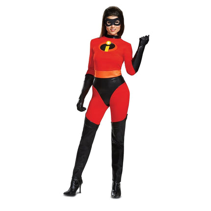 DISGUISE 66840E Mrs. Incredible Skirted Deluxe Adult Costume Disney Sized, Red, L