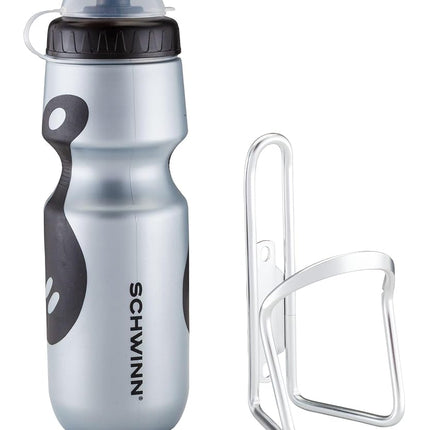 Schwinn Bicycle Water Bottle & Cage (Colors May Vary)