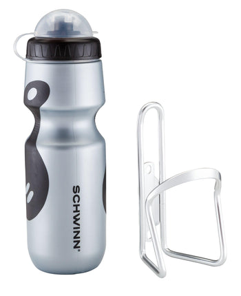 Schwinn Bicycle Water Bottle & Cage (Colors May Va