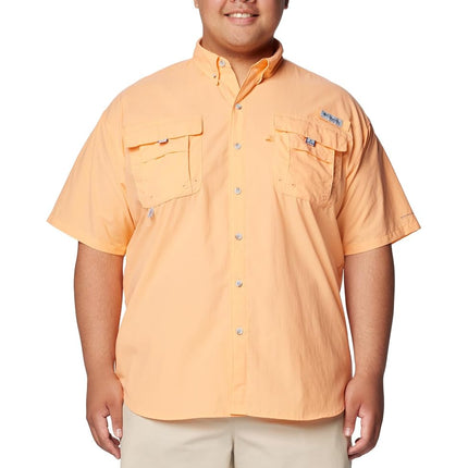 Columbia Men's PFG Bahama II Short Sleeve Shirt, Bright Nectar, 1X