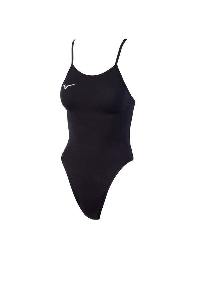 Mizuno EXER Women's Thin Strap Swimsuit, Black, Si