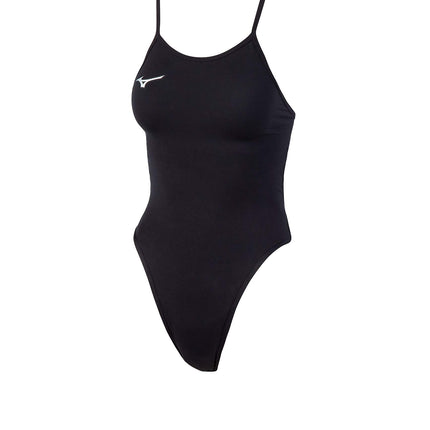 Mizuno EXER Women's Thin Strap Swimsuit, Black, Si