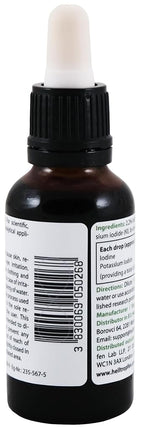 2.2% Lugol's Iodine Solution (1 Fl Oz - 30 ml), Pharmaceutical Grade, Lugols Solution Made with Iodine and Potassium Iodide. Heiltropfen®