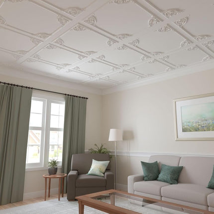 Ekena Millwork PML11X11KP W x 11" H x 1" P Kepler Panel Moulding Corner, Primed