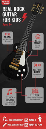 Simba - My Music World Rock Guitar, Black