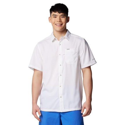 Columbia Men's Standard Slack Tide Camp Shirt, White, 3X Tall