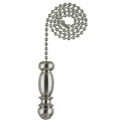 Westinghouse Lighting 7710300 Lighting Pendant Pull Chain, Brushed Nickel, White