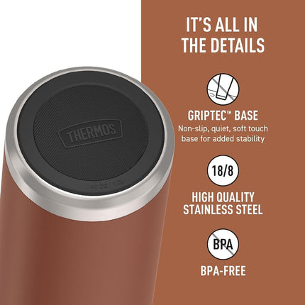 THERMOS, ICON Series, Stainless Steel Water Bottle w/Screw Top, Saddle, 1.2 L