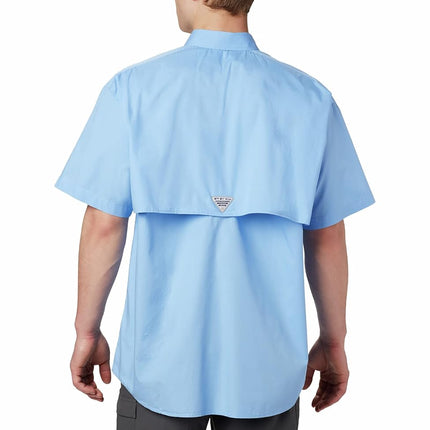 Columbia Men's Bonehead Short Sleeve Shirt, Blue, XX-Small