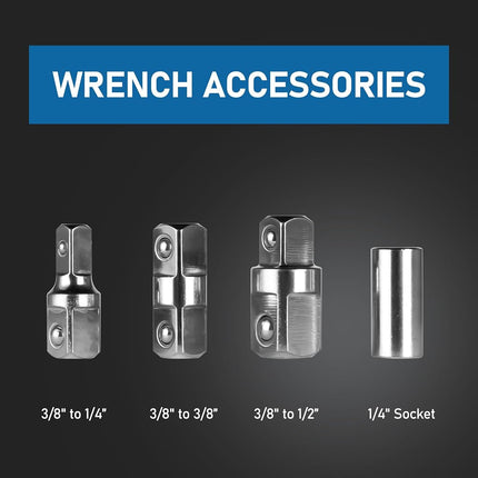 Impact Ready Offset Extension Wrench, Tight Reach Extension Wrench Set