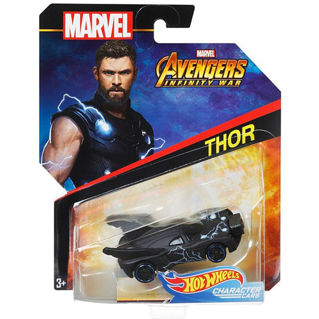 Hot Wheels Character Cars Thor Die-Cast Car Avenge