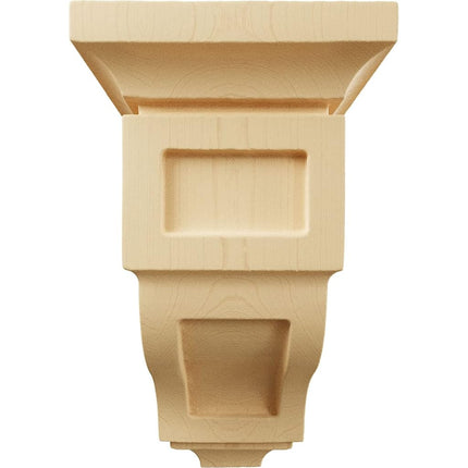 Ekena CORW03X03X06RYMA 3 1/2-Inch Width x 3 3/4-Inch Depth x 6-Inch Height Mini Reyes Wood Corbel - Maple