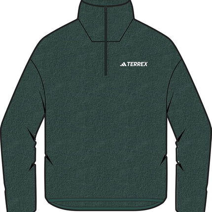 adidas Men's Terrex Multi Essentials Half Zip Fleece Jacket, aurora ivy, S