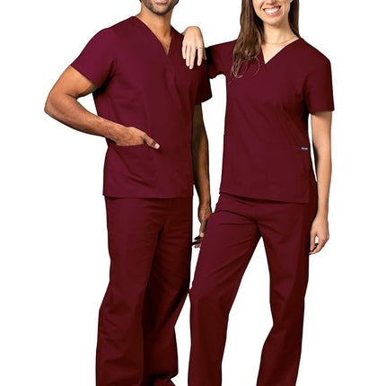 Adar Uniforms Men's 701brgs Medical Scrubs, Burgundy, S UK