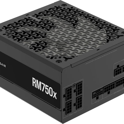 Corsair RM750x ATX 3.1 PCIe 5.1 Ready Fully Modular 750W Power Supply � Low-Noise, Cybenetics Gold Efficiency, Native 12V-2x6 Connector � Black