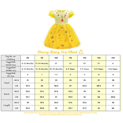 Dressy Daisy Princess Dress Up Clothes Halloween Fancy Party Tulle Skirt Summer Outfit for Toddler Girls Size 3, 301