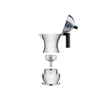 Alessi Pulcina Espresso Coffee Maker, Black, 6 Cup Capacity