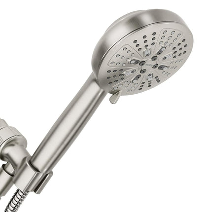 Moen Hydro Energetix High Pressure Shower Head with Handheld Sprayer, 8 Handheld Shower Head Spray Settings, Spot Resist Brushed Nickel Finish, 200H0SRN