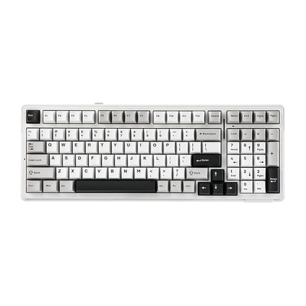 EPOMAKER x Aula F99 Wireless Mechanical Keyboard, Hot Swappable Gasket Custom Gaming Keyboard with Five-Layer Padding, Bluetooth/2.4GHz/USB-C, 8000mAh Battery (White Blue, Graywood V3 Switch)
