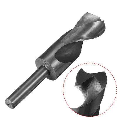 uxcell Reduced Shank Drill Bit 30mm Black Nitride Coated with 1/2 Inch Straight Shank, High Speed Steel HSS 9341 Twist Drill Bit for Stainless Steel Alloy Metal Plastic