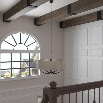 Ekena Millwork 4"W x 4"H Smooth Beam Strap, for use with Heritage Timber 3 1/2"W x 3 1/2"H Beam
