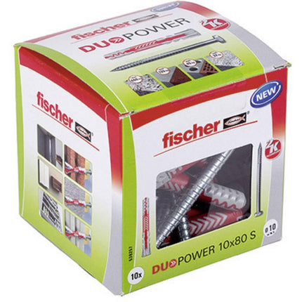Fischer DuoPower 10 x 80 S, Powerful Universal Plu