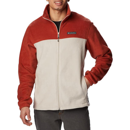 Columbia Men's Steens Mountain Full Zip 2.0 Fleece Jacket, Warp Red/Dark Stone, 1X