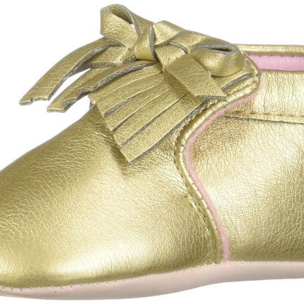Hudson unisex-baby Moccasin Booties, Gold, 6-12 Mo