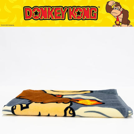 Franco Collectibles Nintendo Donkey Kong Gaming Soft Cotton Bath/Pool/Beach Towel, 60 in x 30 in, (100% Officially Licensed Product)