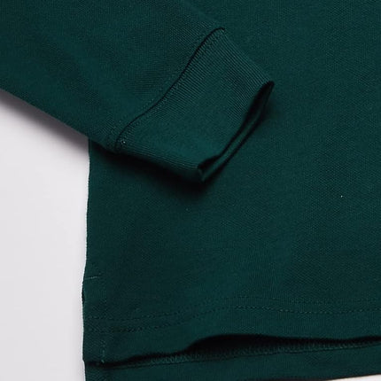 The Children's Place Baby Boys Toddler Uniform Long Sleeve Pique Polo Shirt, Spruce Shade, 6-9 Months