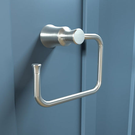 hansgrohe Joleena Towel Ring 8-inch Transitional Towel Holder in Brushed Nickel, 04786820