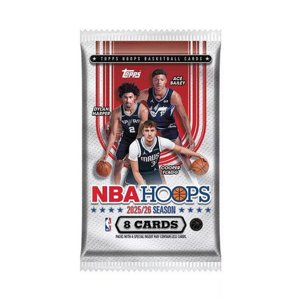 2025-26 Topps NBA Hoops Basketball Trading Card Value Box 7 Packs Per Box