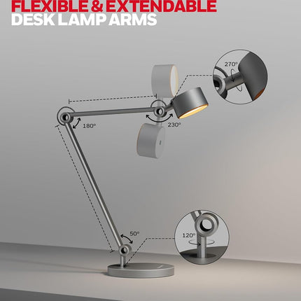 Honeywell 01A Sunturalux LED Desk Lamp with Swing Arm for Desk Craft