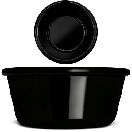 Carlisle FoodService Products Plastic Ramekins, Sauce Bowl For Catering, Kitchen, Restaurant, 6 Ounces, Black
