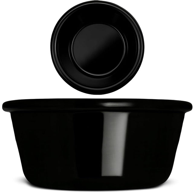 Carlisle FoodService Products Plastic Ramekins, Sauce Bowl For Catering, Kitchen, Restaurant, 6 Ounces, Black