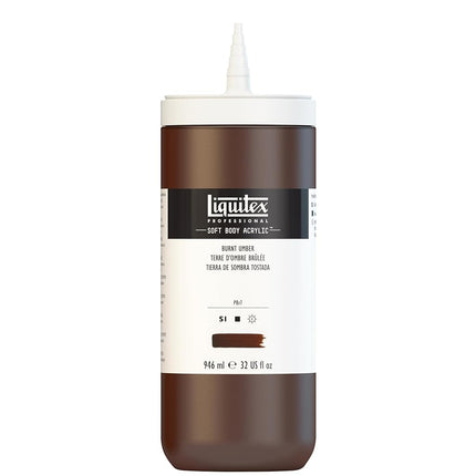 Liquitex Professional Soft Body Acrylic Paint 32-oz bottle, Burnt Umber