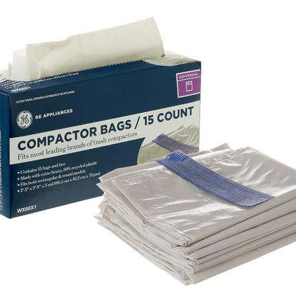 GE WX60X1 Genuine OEM Universal Trash Compactor Bags for GE Trash Compactors