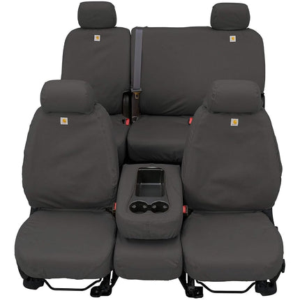 Covercraft Carhartt SeatSaver Front Row Custom Fit Seat Cover for Select Ford Models - Duck Weave (Gravel) - SSC2299CAGY