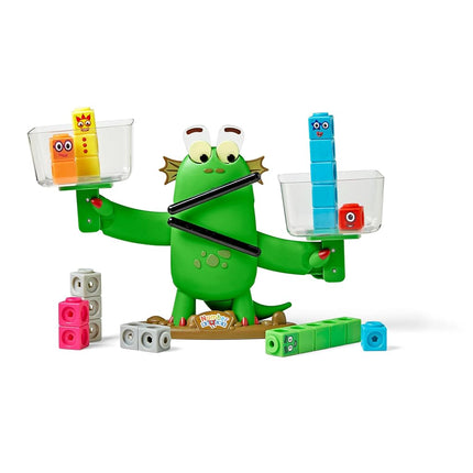 Learning Resources Blockzee Children's Math Game, Ages 3-7, Includes Interactive Scale, 61 MathLink Cubes, 10 Challenge Cards, Educational Game to Learn More Than Less Than Equal