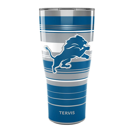 Tervis Traveler NFL Detroit Lions - Vaso térmico con aislamiento de triple pared Hype Stripes Mantiene las bebidas frías y calientes, 30 oz, Acero inoxidable