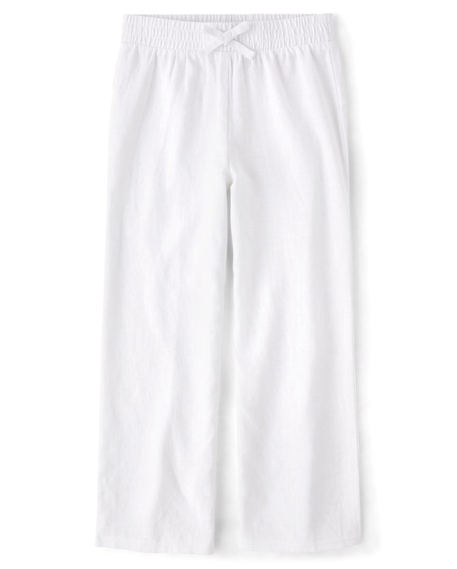 The Children's Place Girls' Linen-Blend Wide Leg B