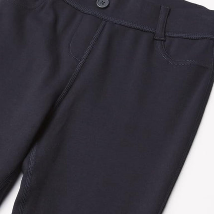 IZOD Girls' School Uniform Sensory-Friendly Jegging, Soft Fabric with Flattened Seams, Tagless, Navy, 12