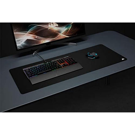 Corsair MM350 PRO Premium Spill-Proof, Stain-Resistant Cloth Gaming Mouse Pad (93 x 40 cm Surface, Micro-Weave Fabric, 4 mm Thick Plush Rubber, Durable Anti-Fray Edges) Extended XL, Black
