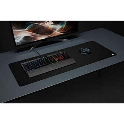 Corsair MM350 PRO Premium Spill-Proof, Stain-Resistant Cloth Gaming Mouse Pad (93 x 40 cm Surface, Micro-Weave Fabric, 4 mm Thick Plush Rubber, Durable Anti-Fray Edges) Extended XL, Black