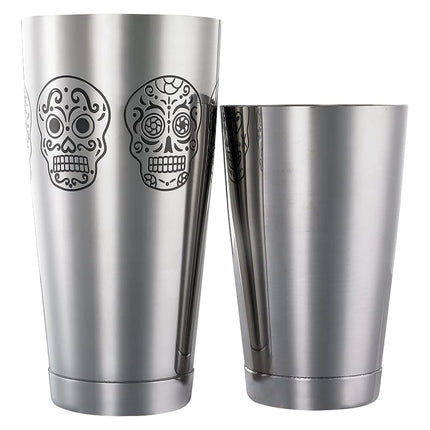 Barfly Skull Cocktail Shaker Tin Set (18 oz and 28