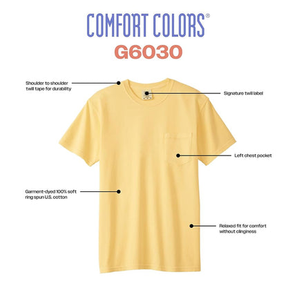 Comfort Colors Men's Short Sleeve Tee, Style 1717, Military Green, Large