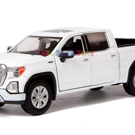 Motor Max 2019 GMC Sierra 1500 Denali Crew Cab Pickup Truck, White 79362WH - 1/27 Scale Diecast Model Toy Car