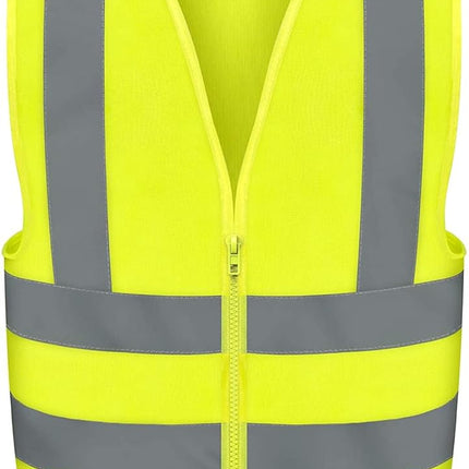 Neiko High Visibility Safety Vest ANSI Class 2, No Pocket, Neon Yellow, 6X-Large (6XL)